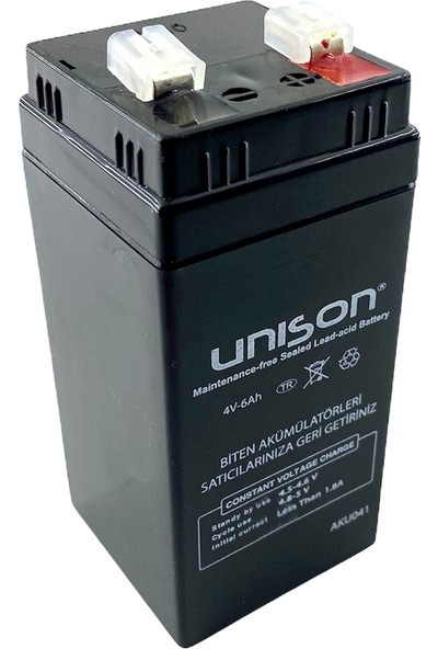 Unison Micron 4V 6 Amper Kare Kuru Bakımsız Akü