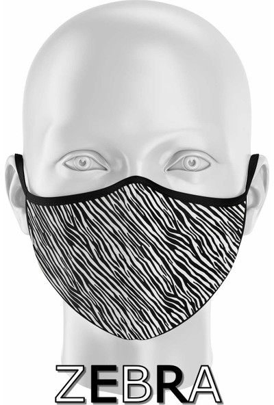 İpeks Gümüş Iyonlu Yıkanabilir Maske - Zebra