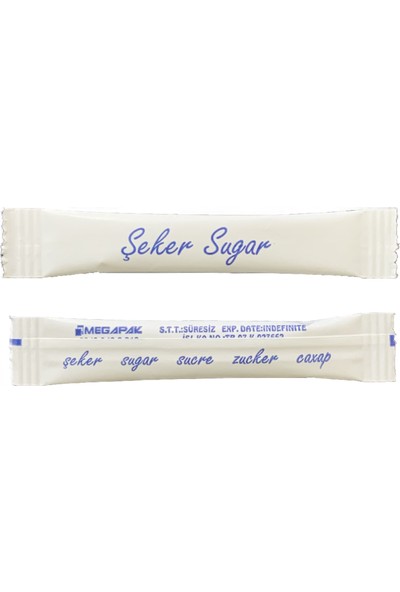 Megapak Tek Kullanımlık Beyaz Şeker