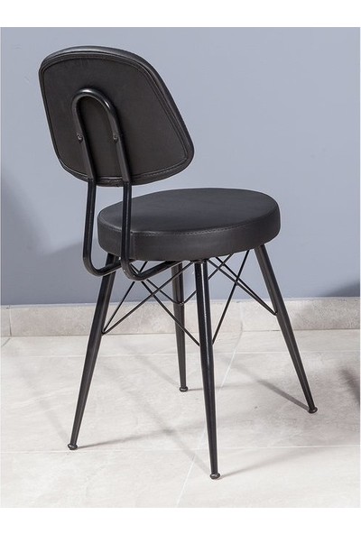 Okkored 1 Adet 45 cm Metal Ayaklı Suni Deri Eyfel Bar Sandalyesi,bar Taburesi TBR115531