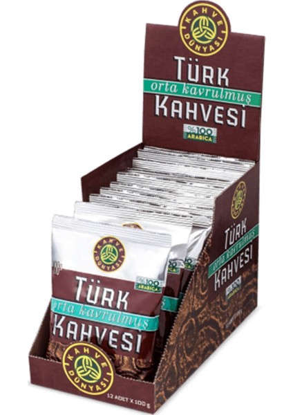 Kahve Dünyası Orta Kavrulmuş Türk Kahvesi 12'li 100 gr