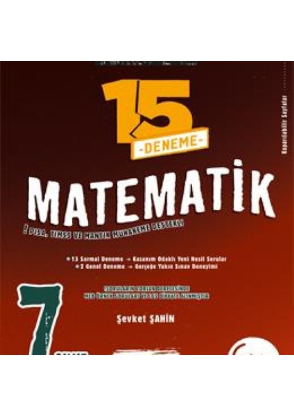 Okyanus Yayınları 7. Sınıf Master 15 Matematik Deneme