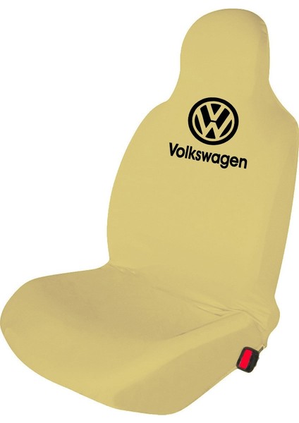 Özdemir Tekstil Volkswagen Golf Oto Koltuk Servis Kılıfı Penye Ön Arka Takım Krem Rengi