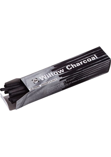 Willow Charcoal Doğal Kömür Füzen Seti 5-6 mm 25'li Kutu