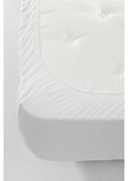 Çift Kişilik Lastikli Penye Çarşaf Beyaz 160x200 fiyatları