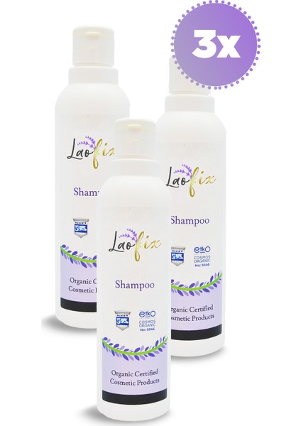 Organik Saç Bakım Şampuanı 250 ml x 3