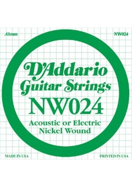 NW024 Elektro Tek Tel Nickel Wound - Re 4 Numara