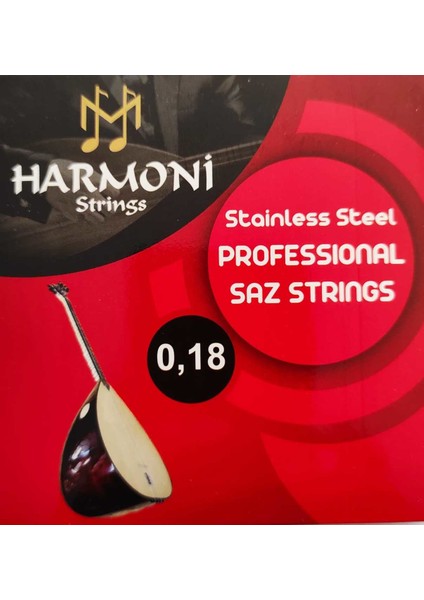 Strings HRM18 Kısa Sap Bağlama Teli Takım Profesyonel 0.18 Kısa Sap Saz Teli