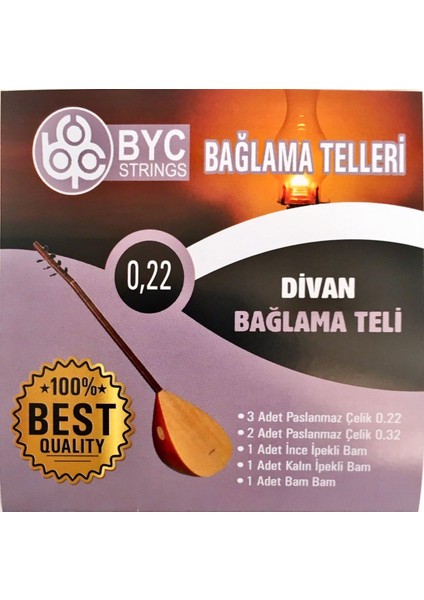 BYC22 022 Divan Saz Teli Seti -Bam Bam Teli Vardır