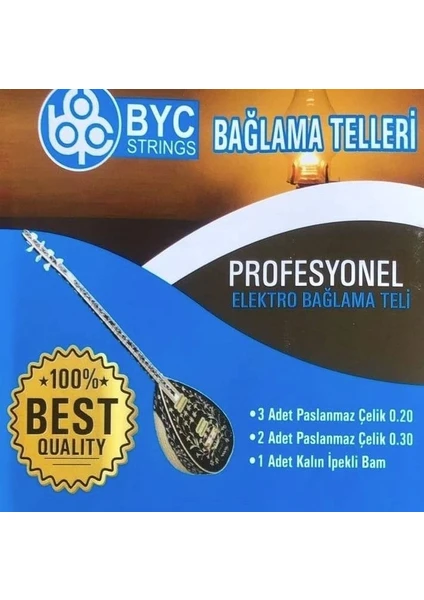 7nota BYC20E Elektro Bağlama Saz Teli Takım 0.20