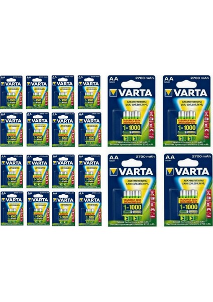 2700 Mah Aa Şarjlı Pil 40 Adet