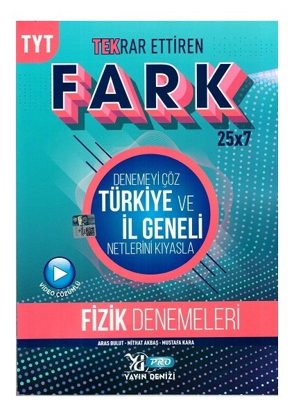 TYT Fizik Fark 25 x 7 Tekrar Ettiren Denemeleri