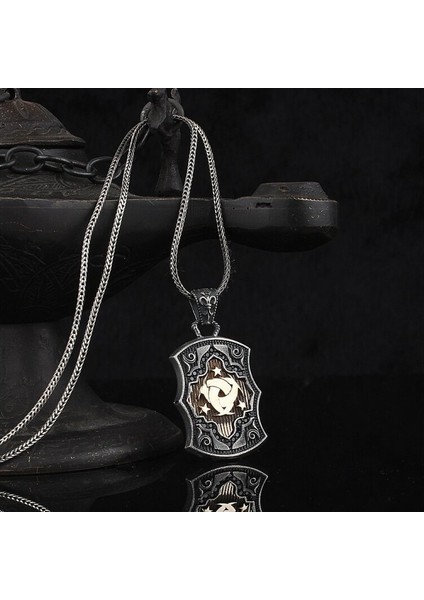 Teşkılat-I Mahsusa Eskitme Gümüş Erkek Kolye