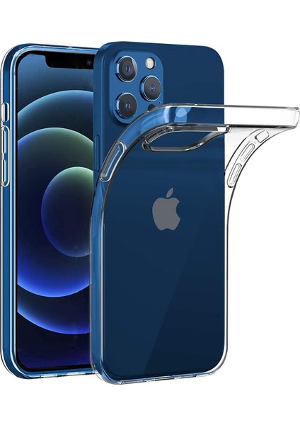 Apple iPhone 12 Pro Max 6.7" Şeffaf Silikon Kılıf
