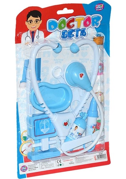 Hobi Toys Oyuncak Doktor Seti Mavi 8 Parça