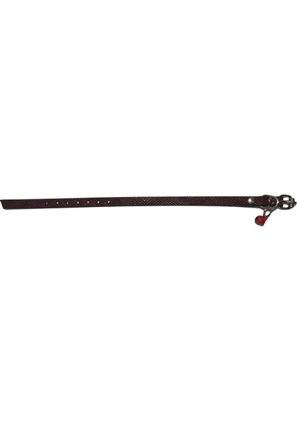 Bordo Renk Kendinden Desenli Derili 1 cm Metal Kilit Tokalı Zilli Kedi Tasması fiyatları