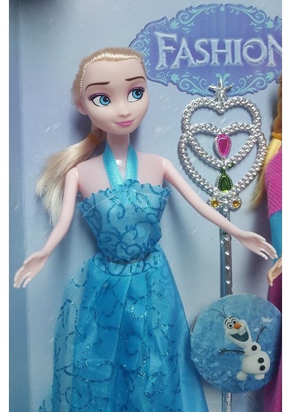 Bobo Toys Frozen Elsa ve Anna Oyuncak Bebek 2'li 30 cm