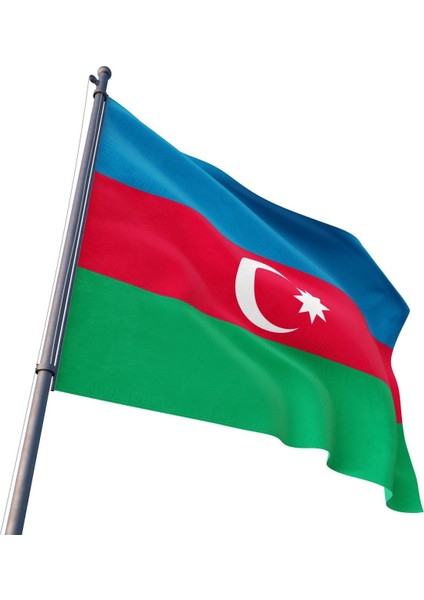 Azerbaycan Bayrağı Raşel Kumaş Dijital Baskı 70 x 105 cm