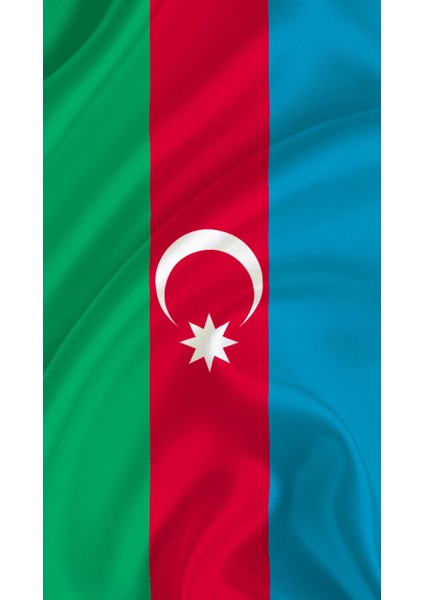 Azerbaycan Bayrağı Raşel Kumaş Dijital Baskı 70 x 105 cm