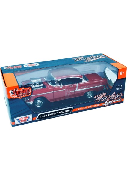 Chevy Bel Air 1955 1:18 Ölçek Die Cast Oyuncak Araba