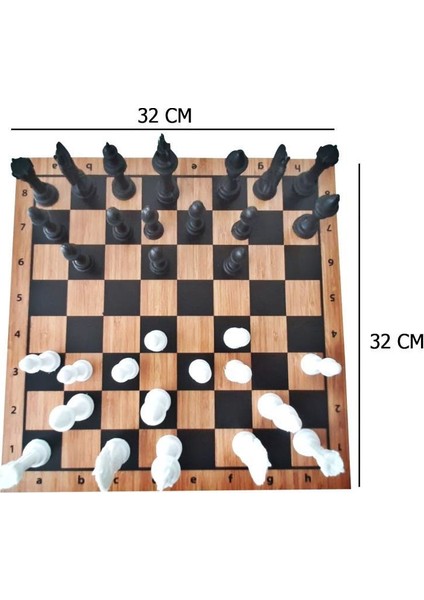 Ahşap Tablalı Satranç Takımı