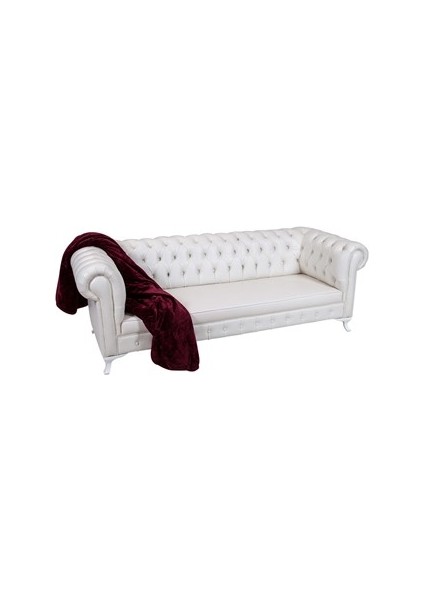 White Leather Chesterfield - Beyaz fiyatları