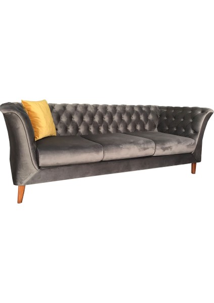 Antirisit Modern Gri Chesterfield