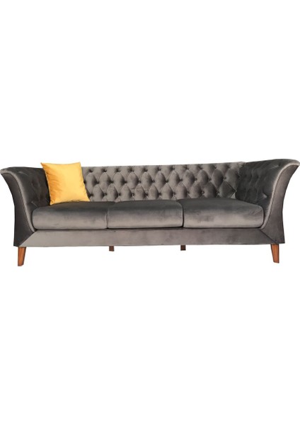 Antirisit Modern Gri Chesterfield