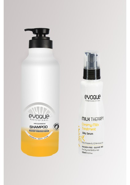 Professional Smart Keratin Serisi Şampuan 1000 ML +Evoque Milk Therapy Saç Serumu 125ML