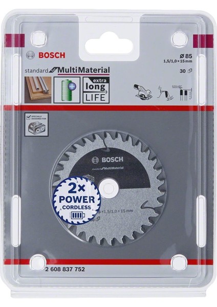 - Standard For Serisi Çoklu Malzeme Için Akülü Daire Testere Bıçağı 85*15 mm 30 Diş fiyatları