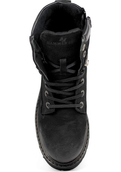 17600-G Deri Siyah Yıkama Nubuk Kadın Bot modelleri