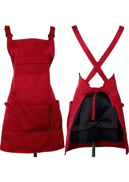 Kırmızı Askılı Master Şef & Barista & Aşçı & Kuaför & Tattoo & Mutfak & Chef Garson Önlüğü fiyatları