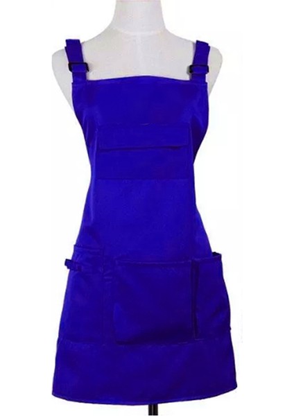 Saks Mavisi Askılı Master Şef & Barista & Aşçı & Kuaför & Tattoo & Mutfak & Chef Garson Önlüğü