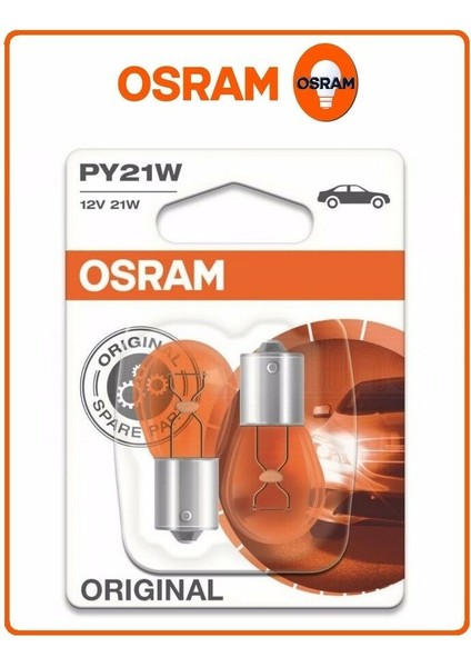 93 Sinyal Sarı Turuncu Amber 2'li Takım 7507 PY21W 12V 21W