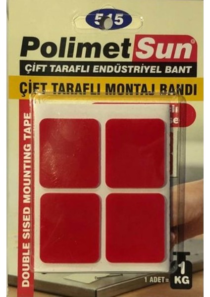 Polimetsun Çift Taraflı Montaj Bandı (12Lİ 25X30MM)