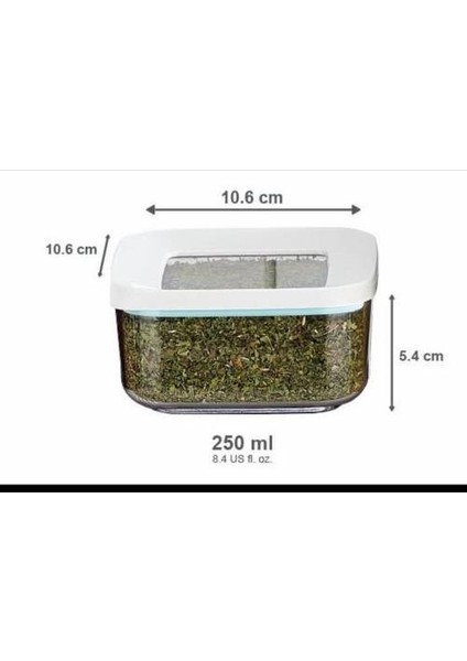 Vakumlu Kare Saklama Kabı 250 ml 3 Kutu 9 Adet