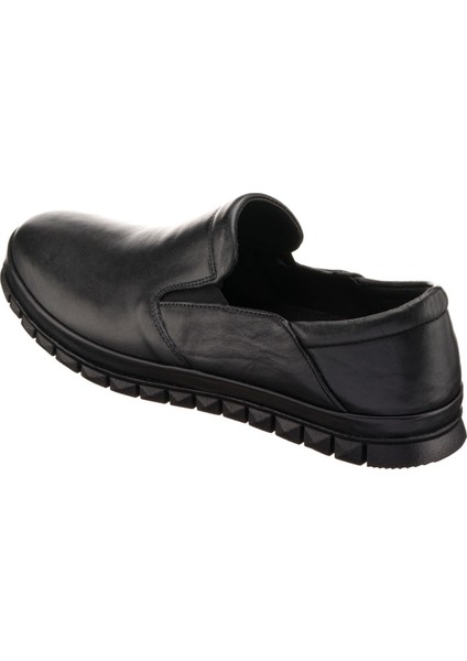 Costo Shoes Siyah Deri 4 Mevsim Büyük Numara Üst Kalite Erkek Ayakkabısı
