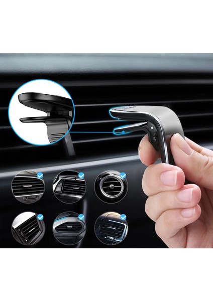 Araç Içi Manyetik Mıknatıslı Mandallı Klima Telefon Tutucu modelleri