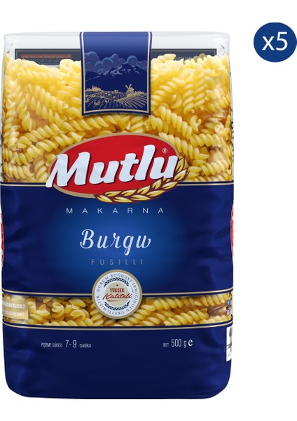 Mutlu Burgu Makarna 500 gr x 5