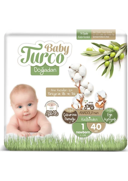 Baby Turco Doğadan 1 Numara Newborn 2-5 kg 40 'li