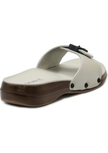 6500 Minelli Krem Anatomik Terlik modelleri