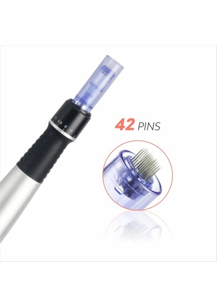 Dermapen Iğnesi Mavi Kapaklı 42 Iğneli - 10 Adet