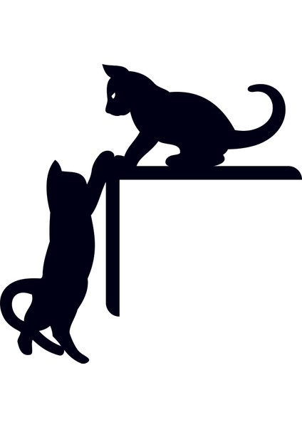 Kedi Fare Sticker Priz Folyo Sticker