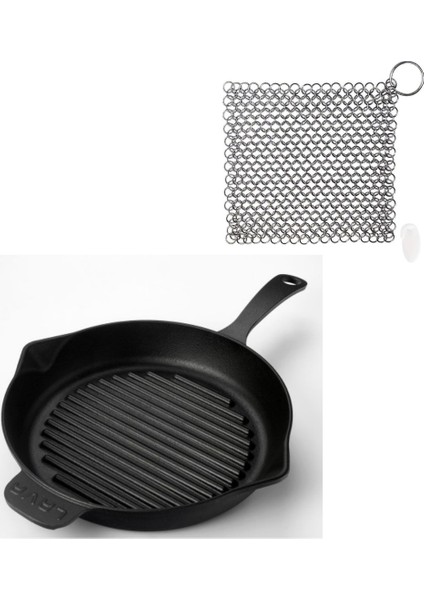 Izgara Tava 28 cm & Çelik Temizleme Zinciri