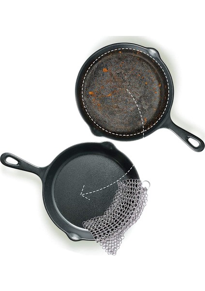 Izgara Tava 28 cm & Çelik Temizleme Zinciri modelleri
