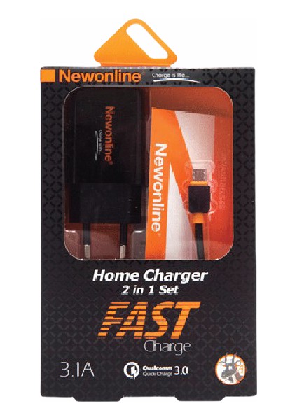 Micro 3.1A USB Adaptör + Data Kablosu (Fast Charge)