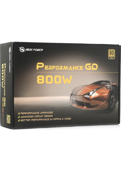 High Power Performance GD 800W 80+ Gold Güç Kaynağı (HP1-J800GD-F12S)