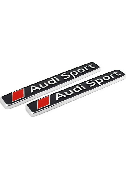 Car Life Style Audi Sport 2'li Metal Arma Sticker Krom Yapışkanlı
