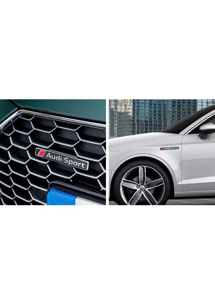 Car Life Style Audi Sport 2'li Metal Arma Sticker Krom Yapışkanlı modelleri