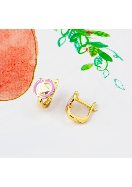 Güvercinli Taşsız Altın Çocuk Küpesi fırsatları